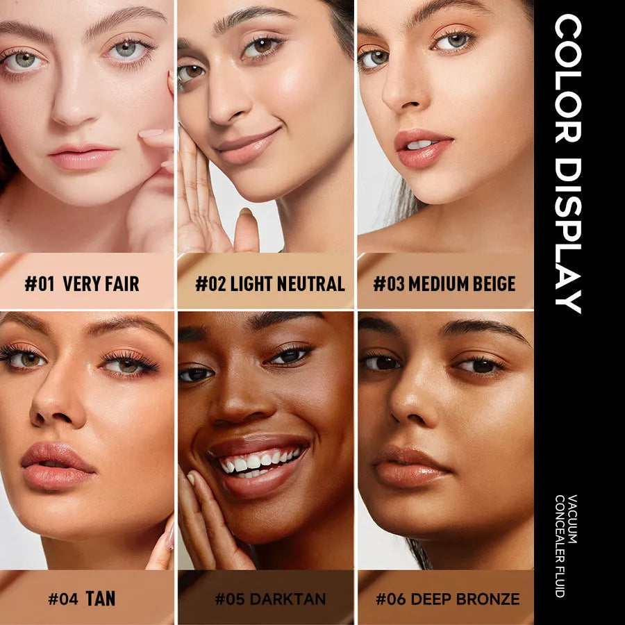 Matte moisturising liquid concealer for acne marks and freckles in 6 colour options