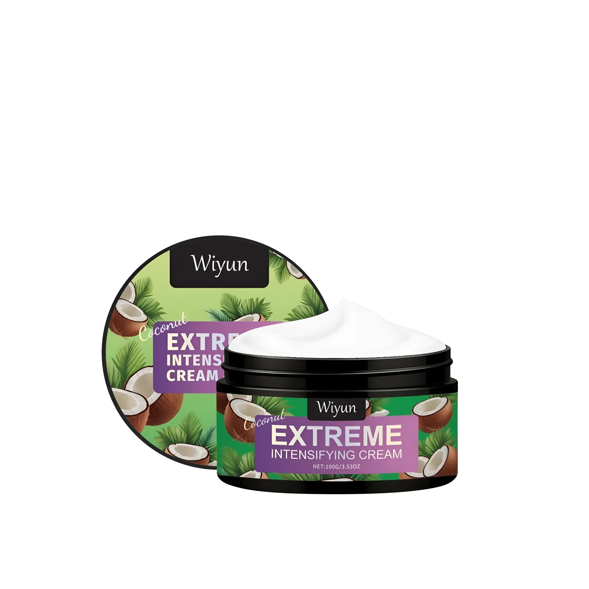 Coconut Extreme Intensifying Cream gel for hair styling and conditioning.