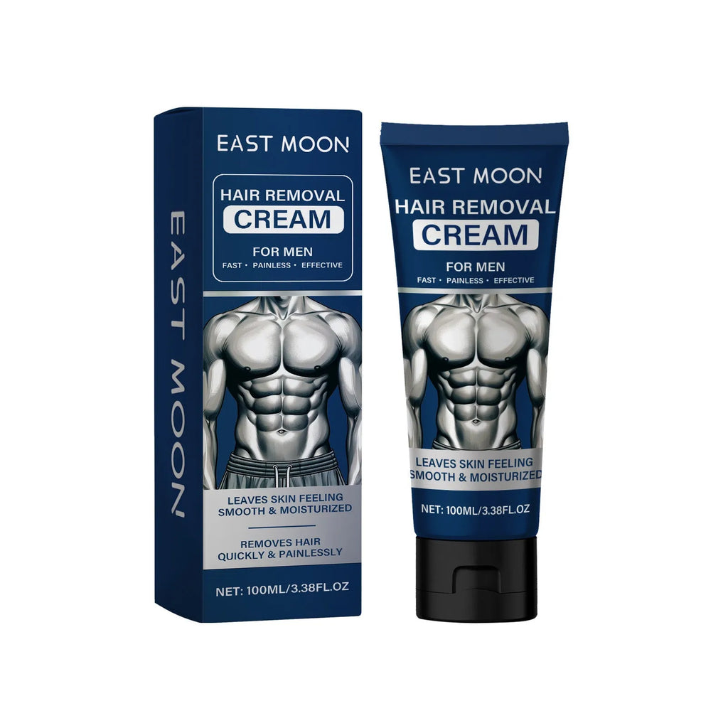 100ml tube of men's mild hair removal cream for beard, lip, armpit, hand, and leg hair.