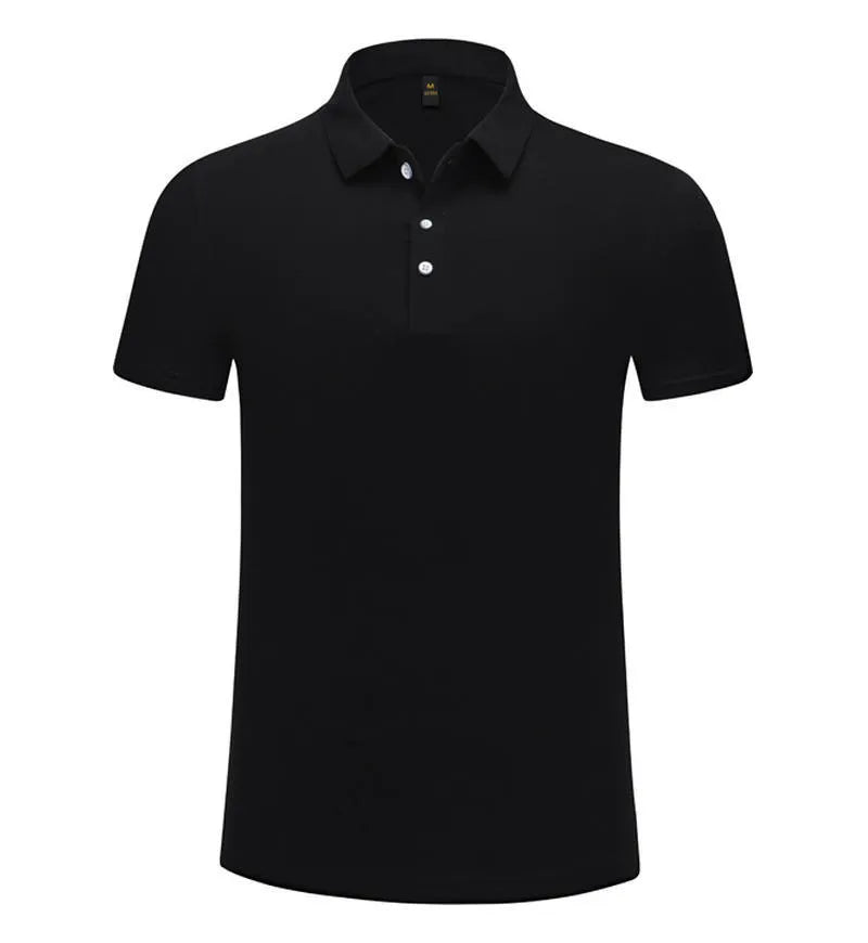 Men's summer cotton polo shirt in solid colour with short sleeves and straight fit, shown in white