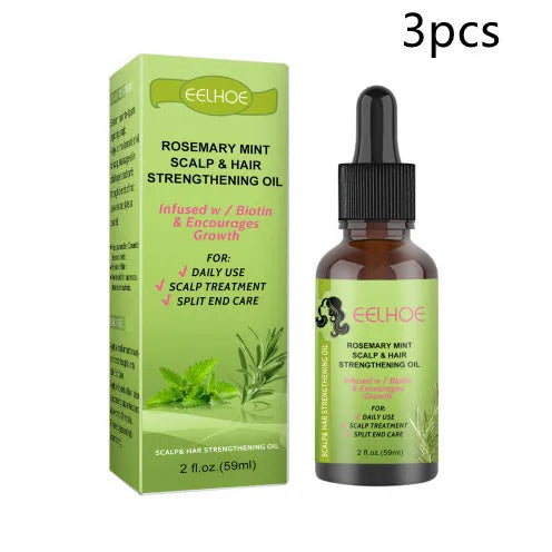 59ml bottle of Rosemary Mint Hair Growth Fluid for scalp nourishment and hair repair