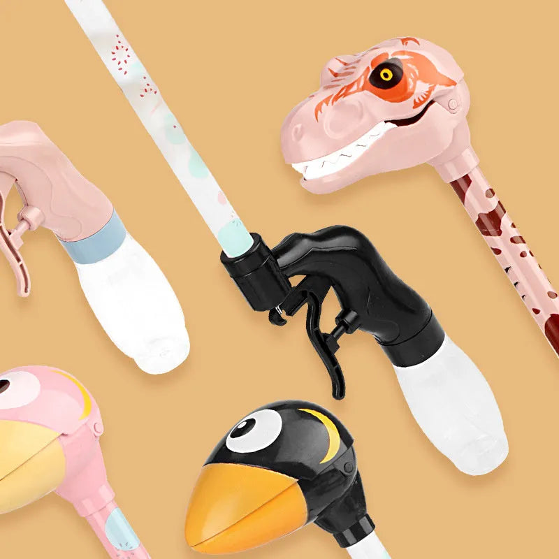 50cm long-necked dinosaur water gun in soft foam for kids, available in six colour styles