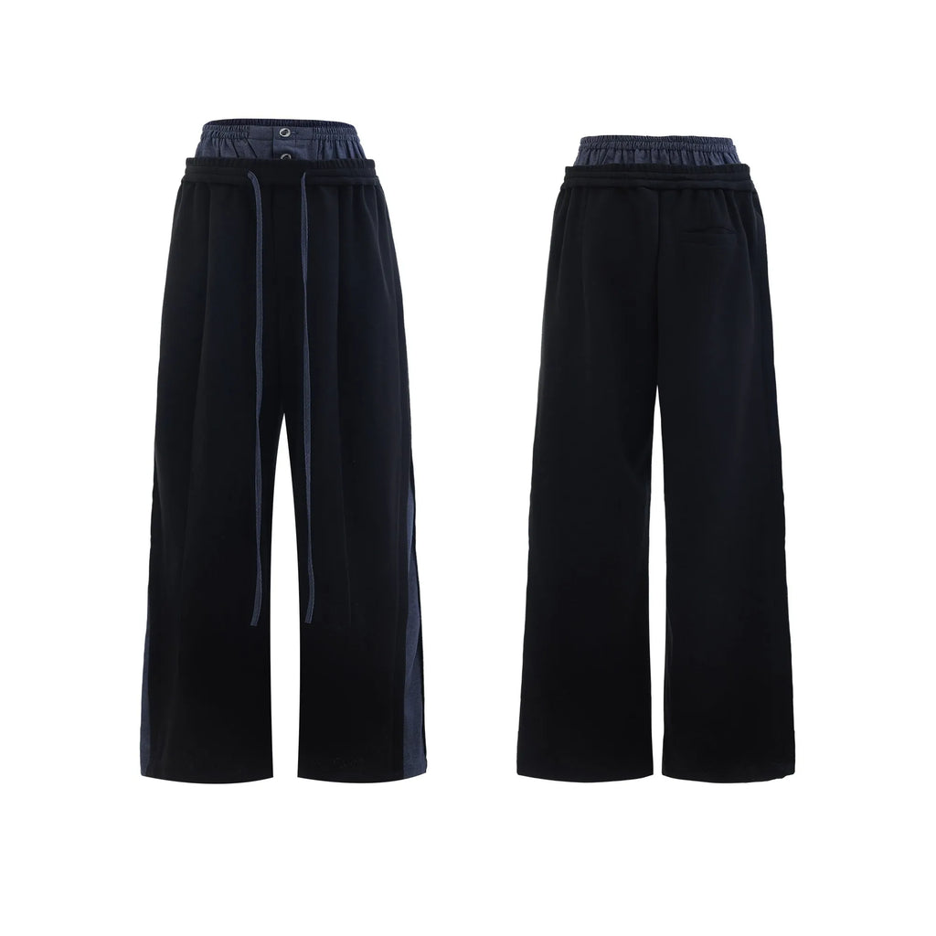 Men's black hooded short sleeve jacket and trousers leisure suit with three-dimensional stitching