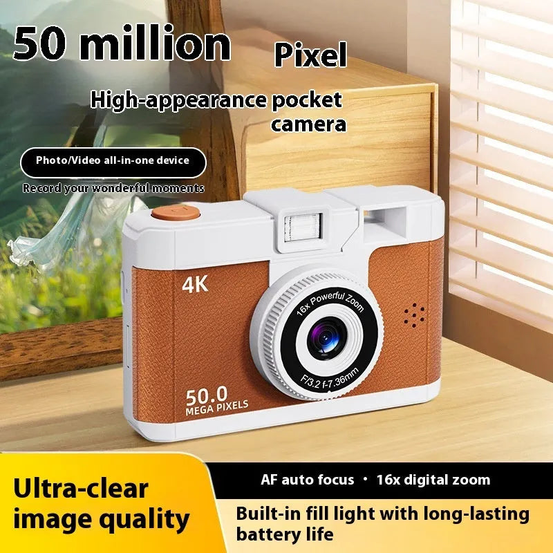 M16 HD large screen children's camera with auto print, ultra HD video, ABS plastic body and memory card