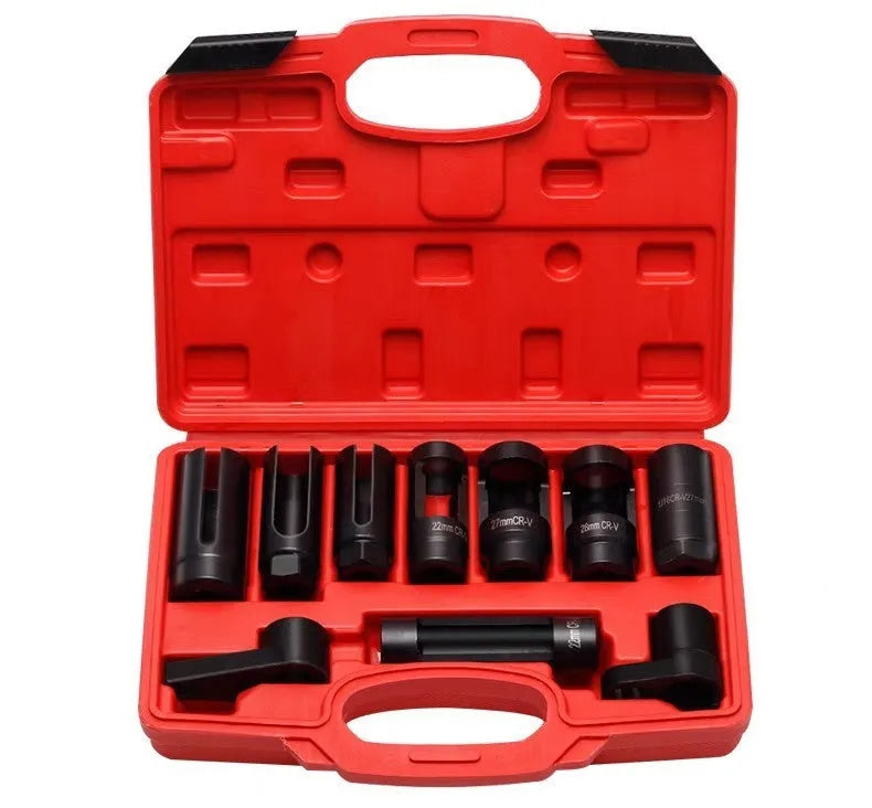 Oxygen sensor dismantling device 7-piece sleeve set chrome vanadium alloy steel for car maintenance