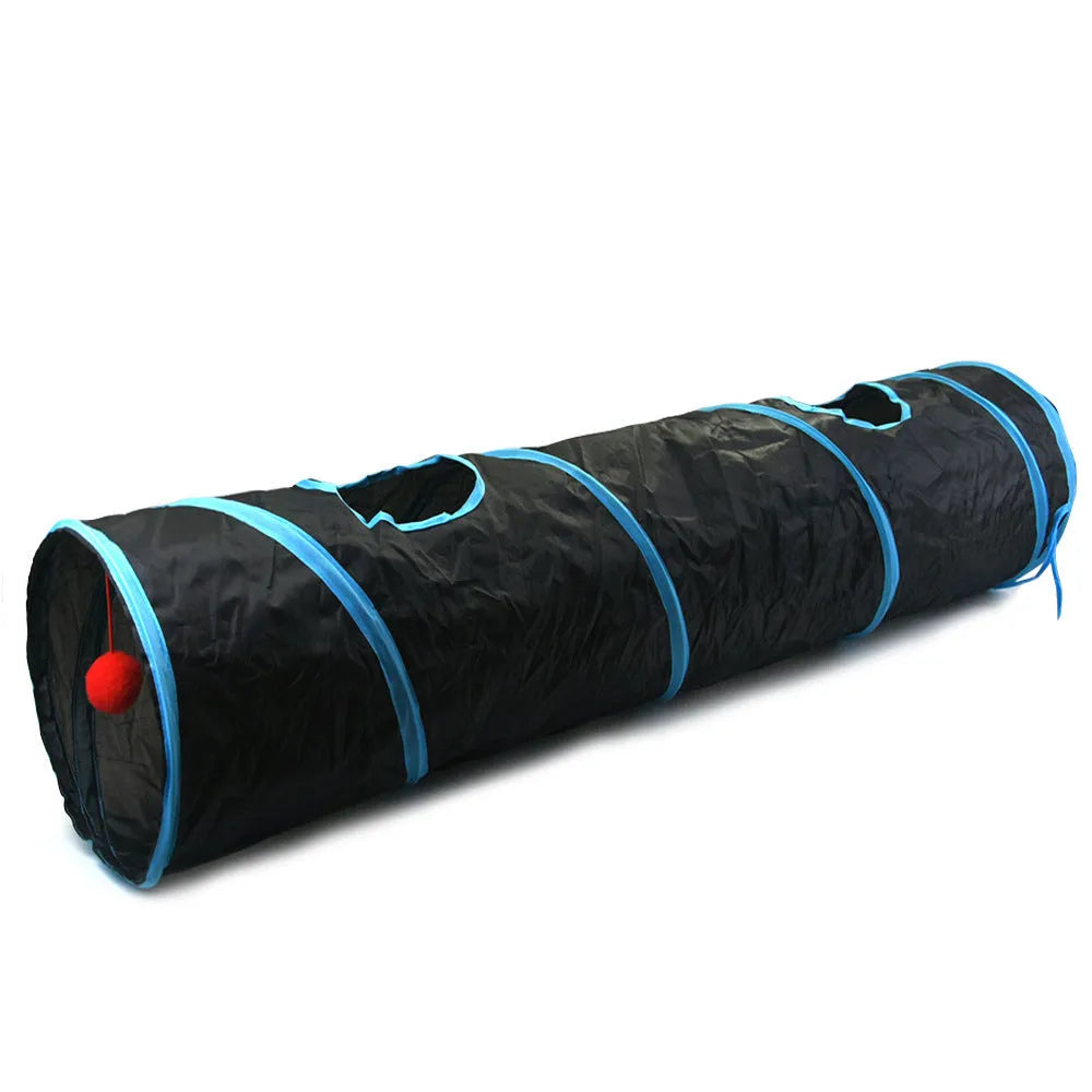 12-piece pet cat toy set with small fish steel wire teaser, plush mouse, and spring tunnel in colour B88290