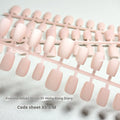 Frosted velvet Cat's Eye effect nail wraps showing aurora armour style on a hand, with short ladder XS, S, M sizing options.