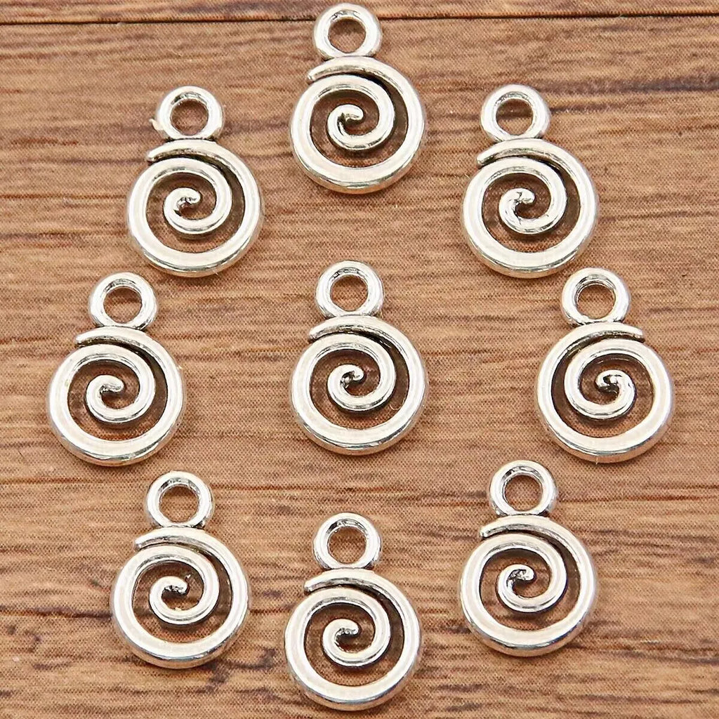 Double-sided hollow circle alloy pendant in simple round style, 7x11mm or 13x15mm, electroplated finish