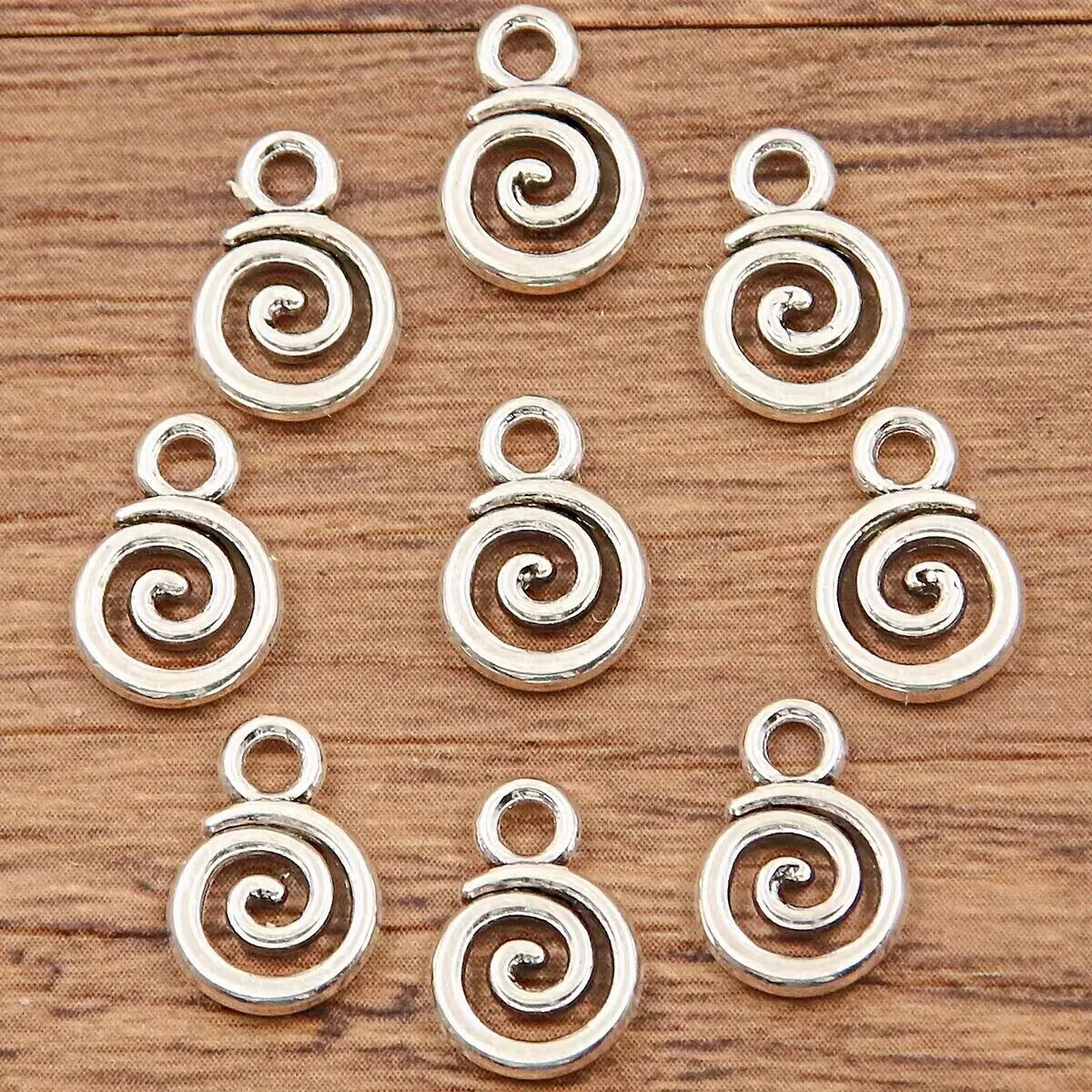 Double-sided hollow circle alloy pendant in simple round style, 7x11mm or 13x15mm, electroplated finish