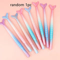 Mermaid pen with 0.38mm needle tube tip in cartoon design and plastic shell