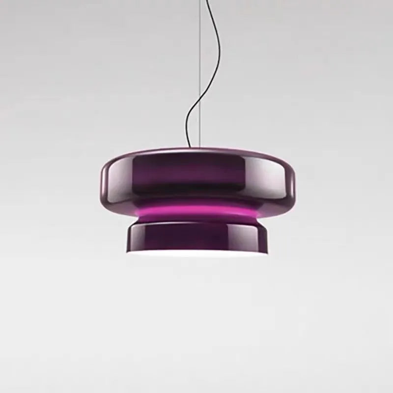 Modern square glass chandelier with warm light in milky white, brown, green, or purple options for bedroom or bar ceiling installation.