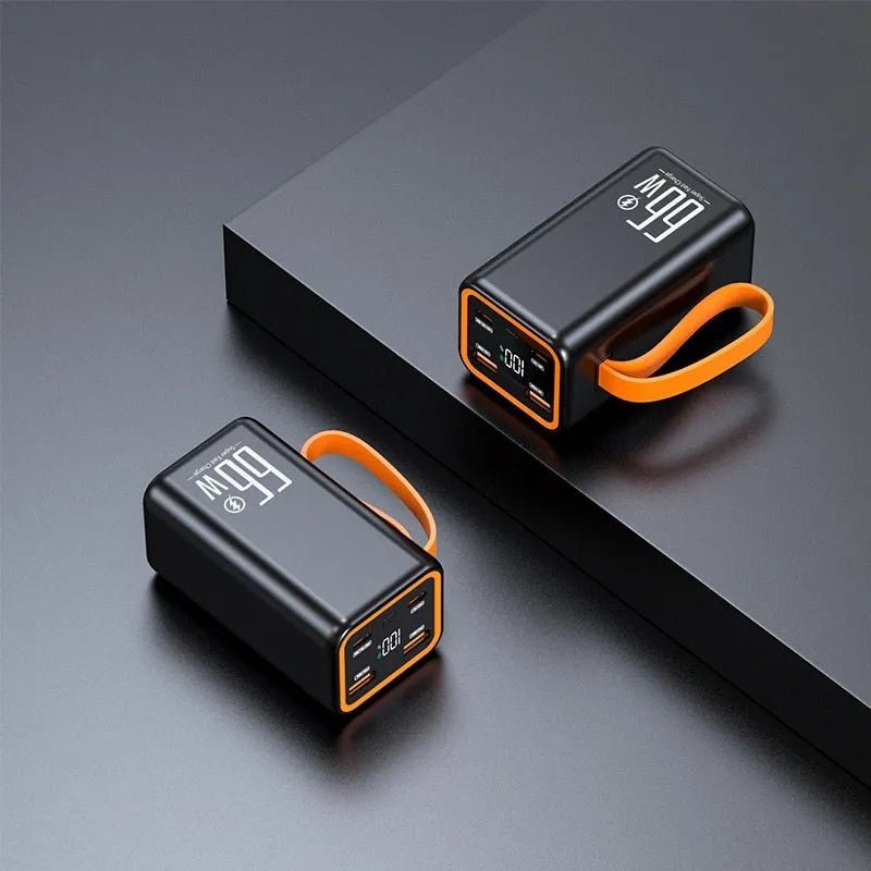 Black and white PD66W fast charge 20000 mAh portable power bank