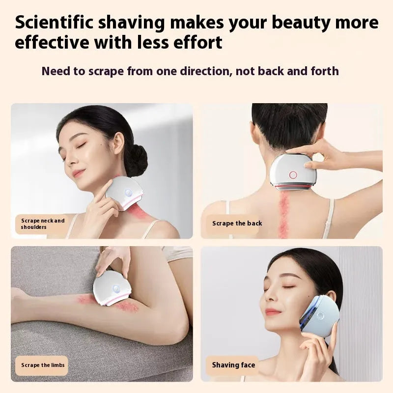 French pattern design household electric beauty instrument for scraping and photon light therapy.