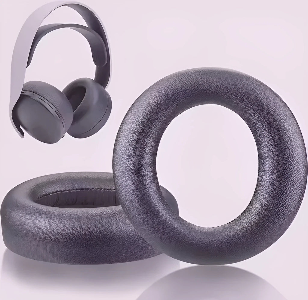 Set of black flannel cotton earphone sleeves for Sony PS5 Pulse 3D headphones