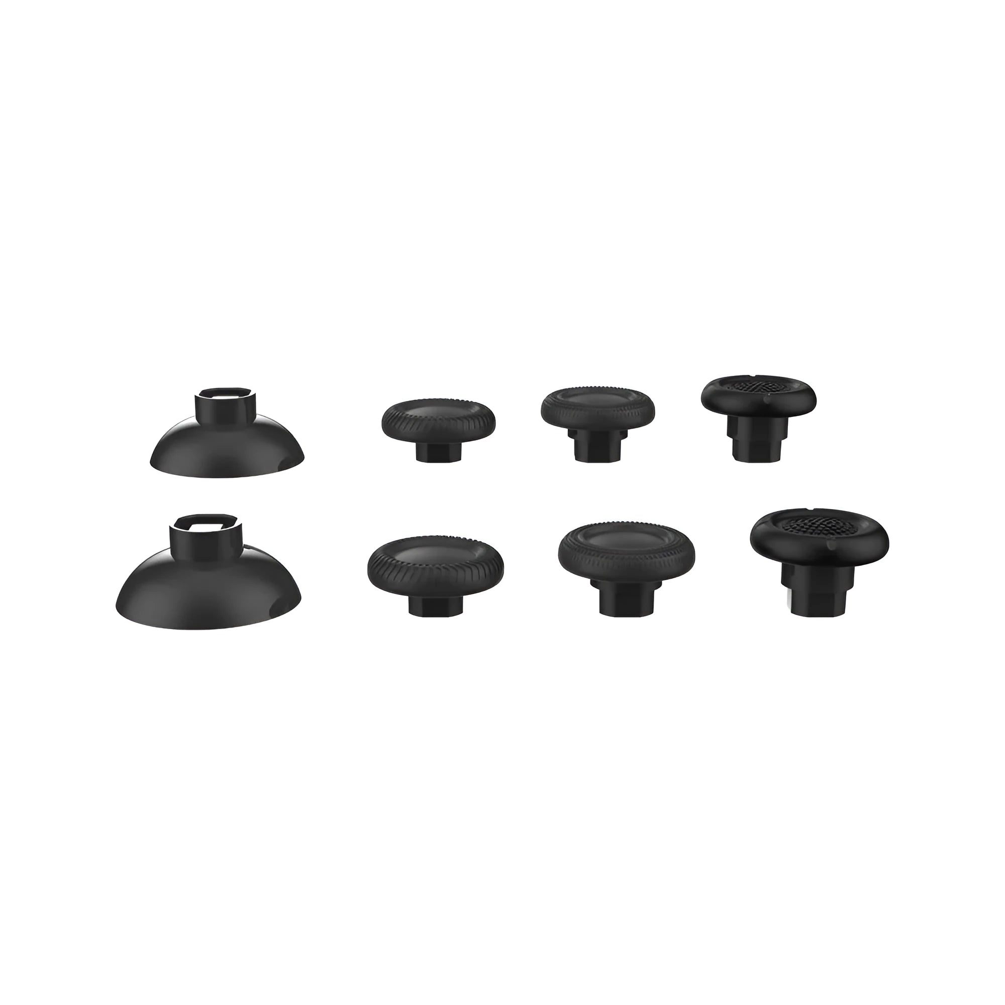 Set of eight black gamepad rocker caps for PS5 PS4 XSX Switch Xbox controllers
