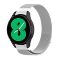 Magnetic Milan stainless steel watch strap for Samsung Watch4 in silver