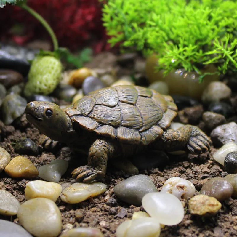 Green resin simulation turtle garden ornament for micro landscape decoration