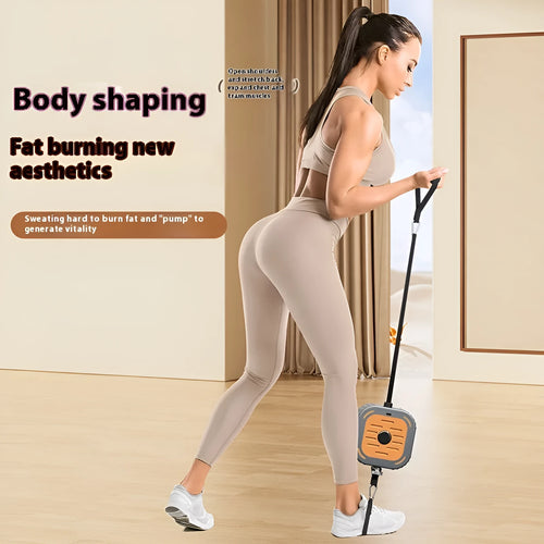 Adjustable Power Pump Chest Expander in navy blue, showing handles, pump, and compact 115cm frame for home workouts.