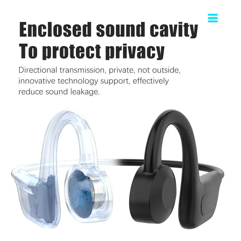 Black VG02 true wireless ear-mounted sports Bluetooth headset with ear hook design