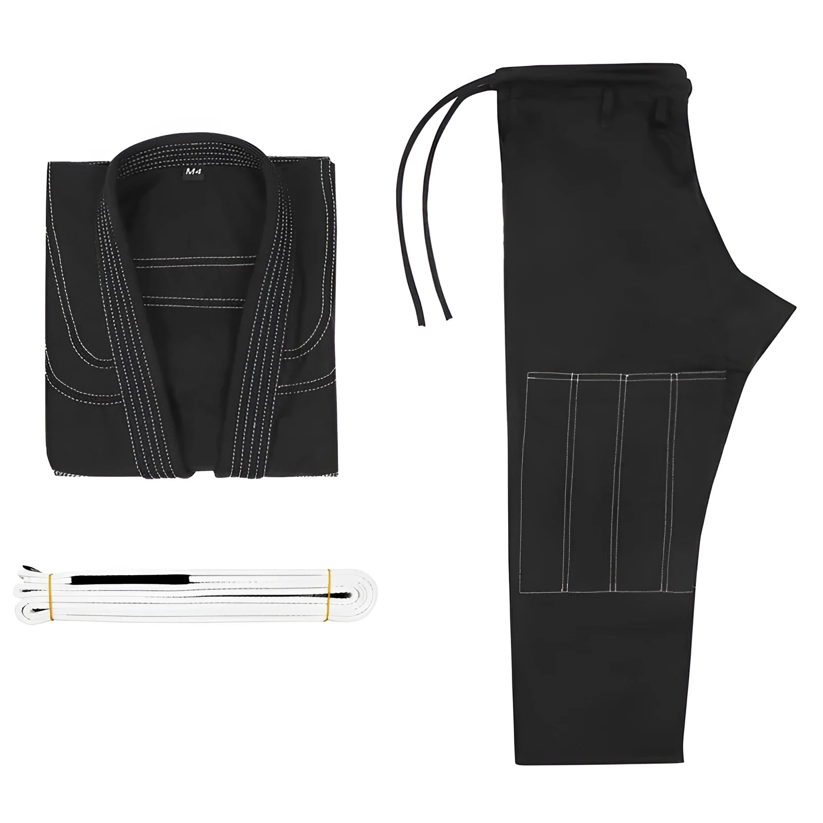 Brazilian Jiu-jitsu gi uniform in cotton blend, showing jacket and trousers in one of five available colours.