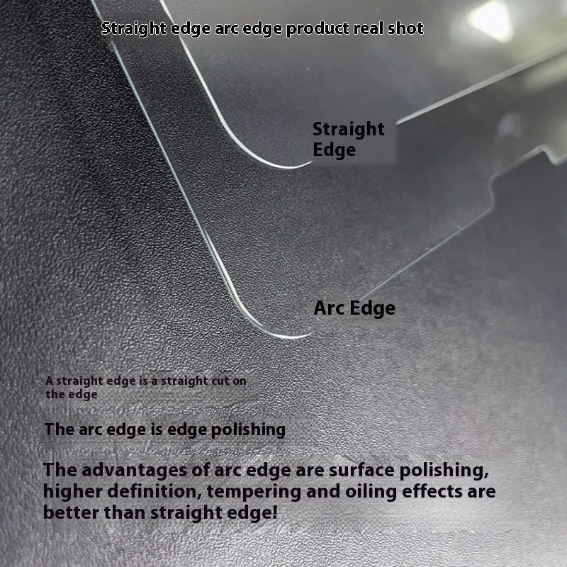 Samsung Galaxy tablet with HD tempered glass screen protector showing clarity and full coverage.