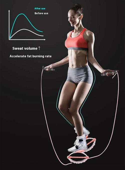 TPU bouncing shoes for sports in colours like black silver, green black, and rose pink.