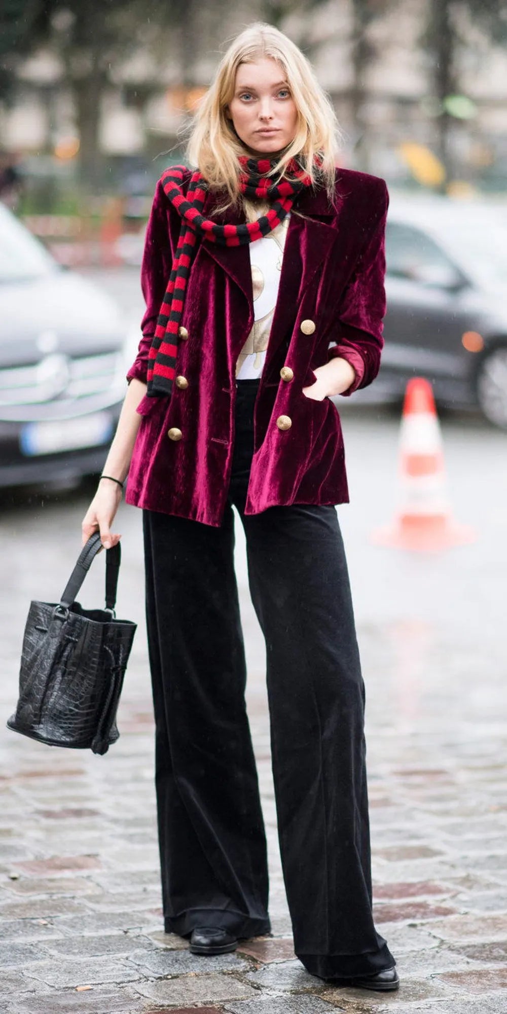 Women's mid-length loose fit suit coat with pockets, long sleeves, 65cm length, available in black, wine red, dark green, ginger yellow