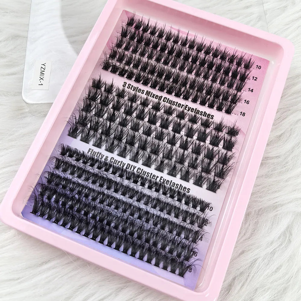 Large capacity box of mixed messy false eyelashes in high imitation material with specification options
