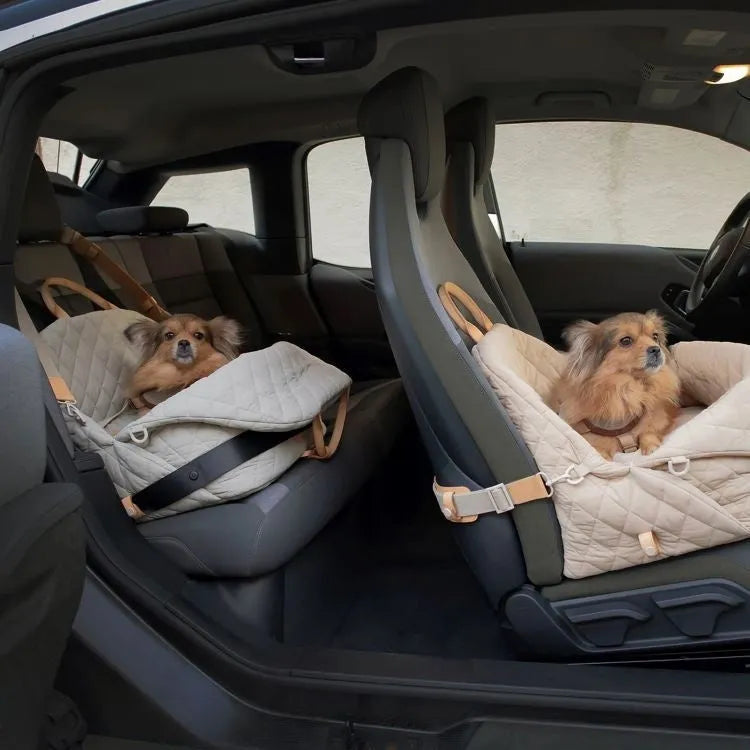 Removable nylon waterproof pet bag in khaki, grey green, pink, beige or black, large 45x34x38cm and small 45x22x34cm