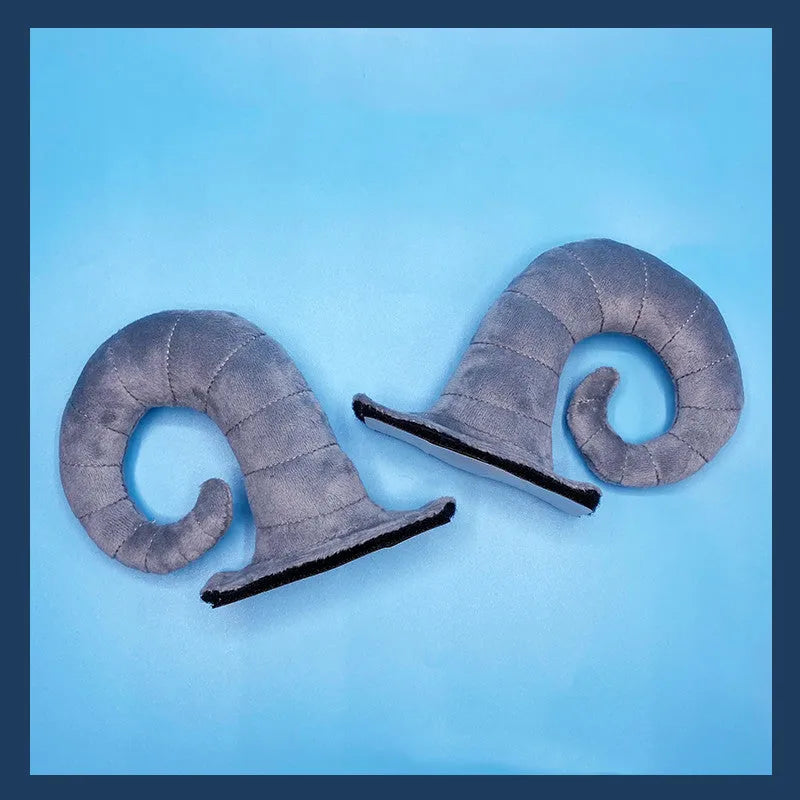 Pair of composite fibre demon horn decorations for motorcycle helmets in four colour options