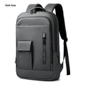 Lightweight Oxford cloth men's backpack in solid colour with visible sewing line detailing