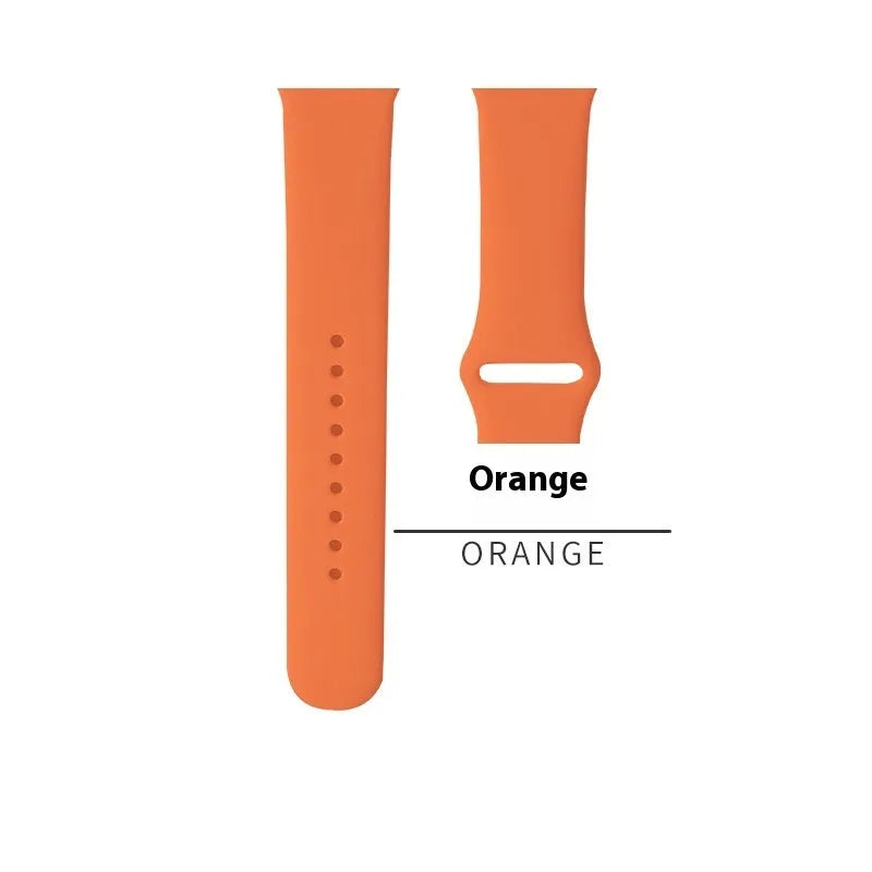 Silicone strap for Apple Watch 1-9 SE, in light peach pink, with buckle, for 38/40/41mm case