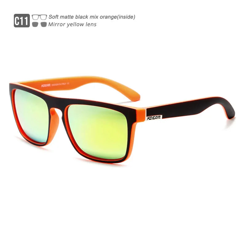 Men's polarized sports driving sunglasses with full frame, UV400 protection, and multiple colour options