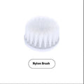 4 in 1 cordless electric cleaning brush with 360r/min spinning action, plastic body 10 x 18 x 6.5cm and four brush heads