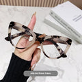 Women's large cat's eye frame presbyopic glasses with dragon and phoenix decorations