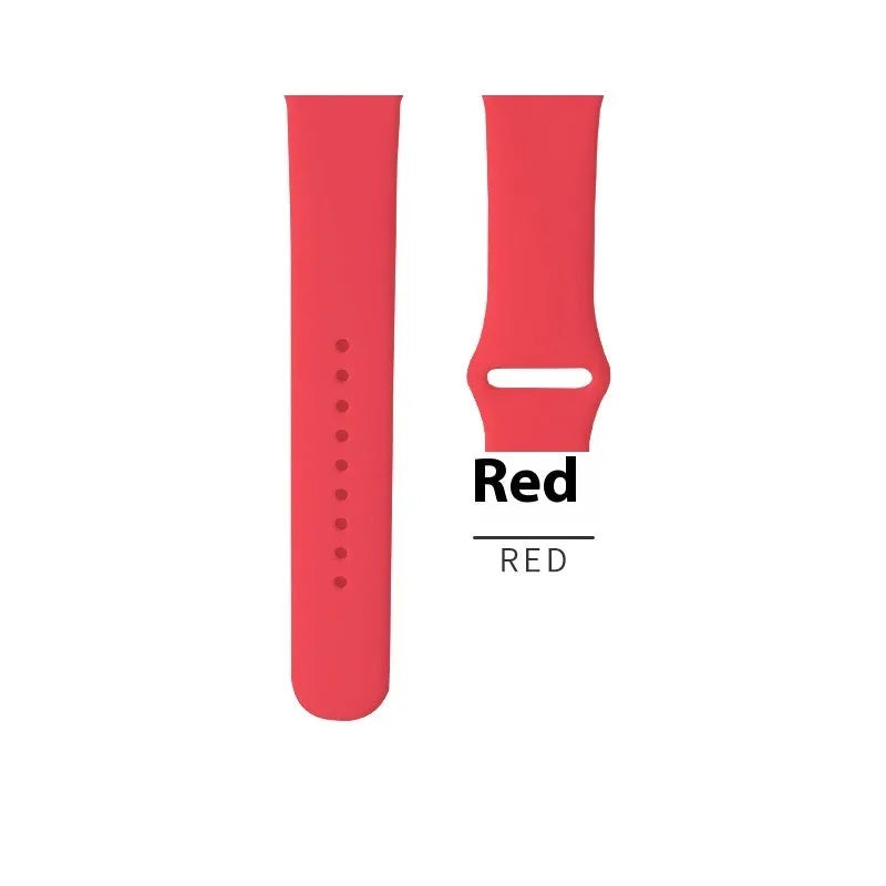 Silicone strap for Apple Watch 1-9 SE, in light peach pink, with buckle, for 38/40/41mm case