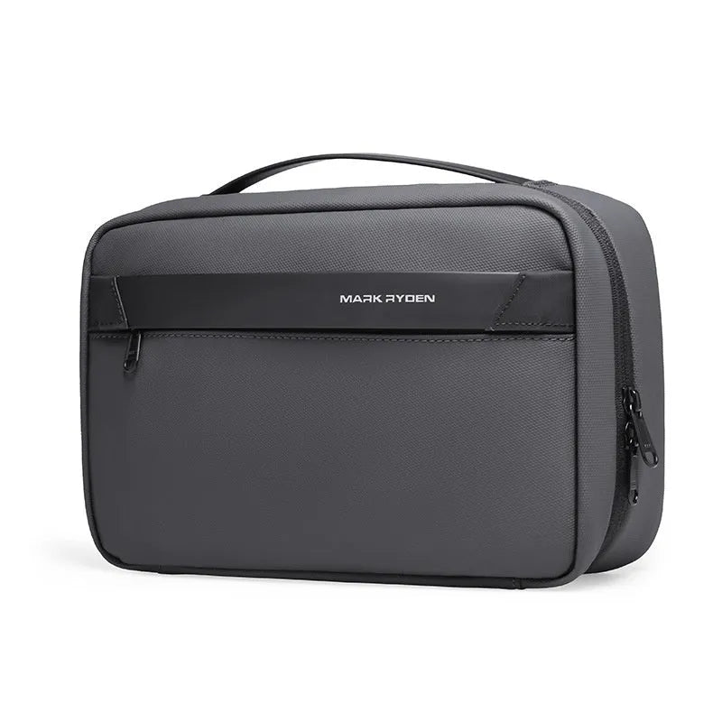 Oxford cloth wet dry separation storage bag with multi-layer compartments in elegant black, graphite grey, olive green, or technology grey.