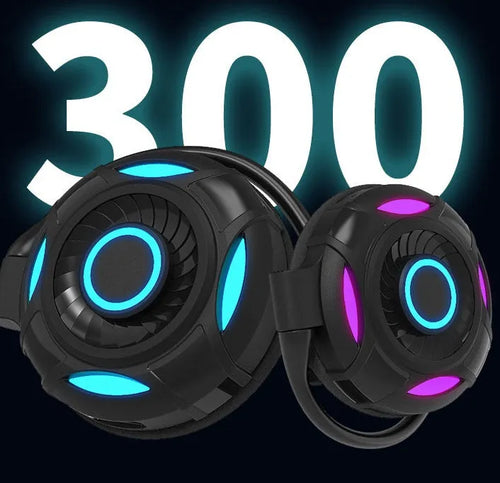 Black wireless Bluetooth gaming earphones with hanging ear design showing both earpieces