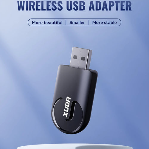 Black wireless CarPlay USB adapter with compact rectangular design