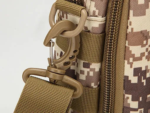 Molle crossbody bag in 800D Oxford, 25x17x10cm, with front and side MOLLE and two front sub-bags