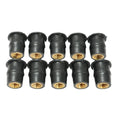 Set of black rubber brass expansion well nut fasteners for motorcycle windshield mounting