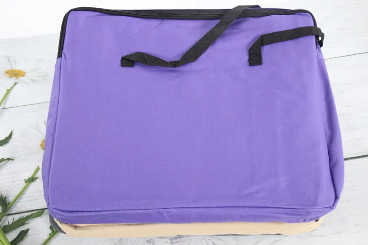 Pet car seat bag in almond colour with quilted fabric and mesh panels on car passenger seat
