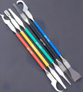 Five stainless steel crowbar tool knives for plastic component disassembly