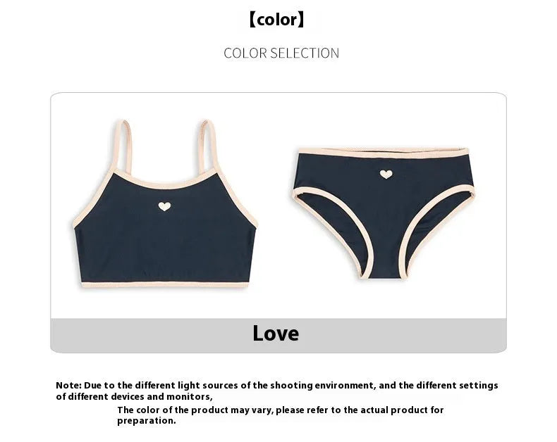 Dark blue split leg swimsuit for baby girls aged 1-6 years
