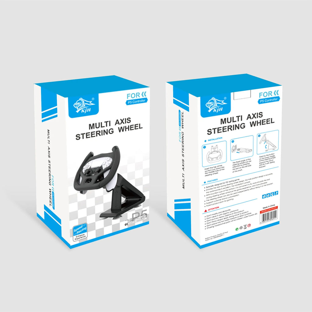 Black ABS plastic gamepad steering wheel bracket with a large white suction cup on its base.