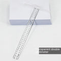 30cm plastic T-shaped ruler for design students in orange yellow or transparent colour