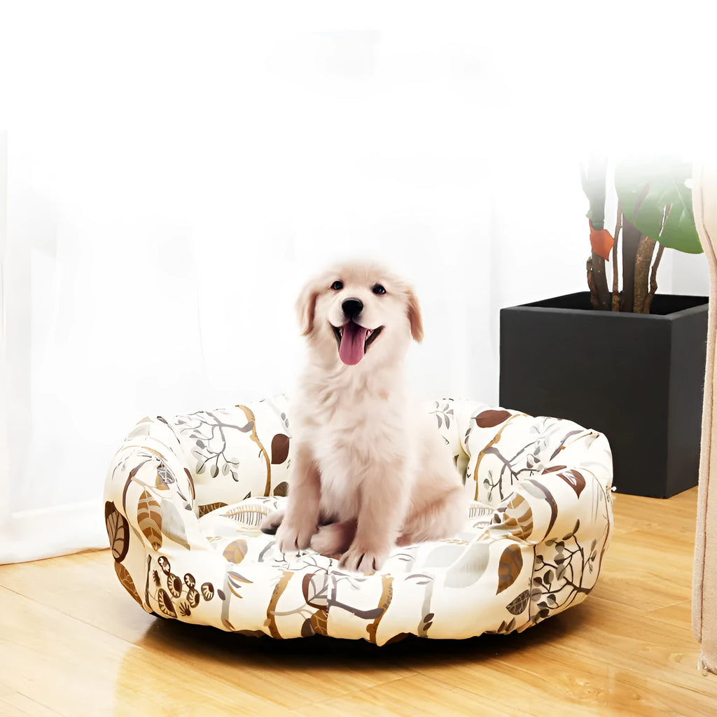 50cm indoor pet nest in deerskin velvet and cotton cloth with PP cotton filling, blue or white