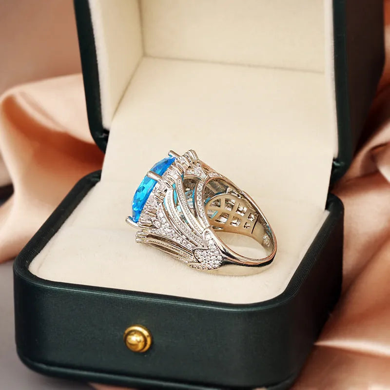 Italian court retro hollow brass ring with electroplated white steel finish shown in silver tone