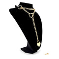 Black leather flirting training alternative traction collar necklace for men and women