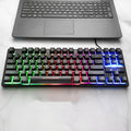 87-key mechanical gaming keyboard in black, wired USB, compact 36.5cm size